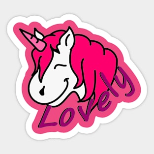 Ein Einhorn Mädchen Sticker